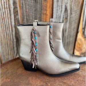 Champagne Silver Booties